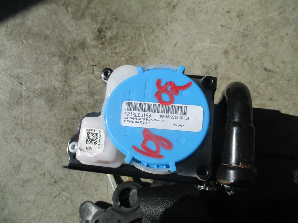 2019 PEUGEOT 108 OS DRIVER SIDE RIGHT SEAT BEALT 308043599JN7AR