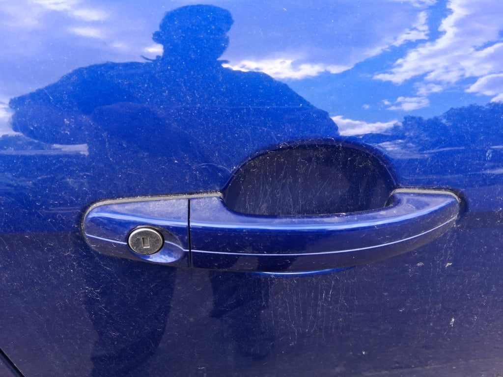 2015 FORD FOCUS MK3 HATCHBACK OSF DRIVER SIDE FRONT DOOR HANDLE DEEP BLUE MET HF