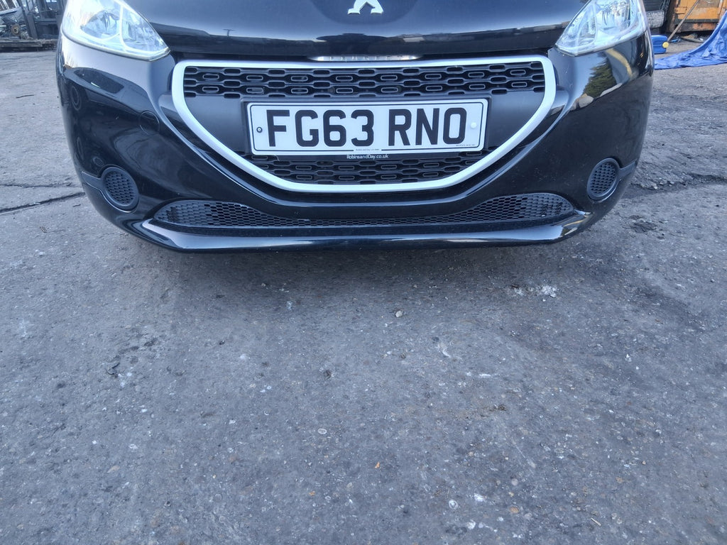 2014 PEUGEOT 208 COMPLETE FRONT BUMPER WITH GRILL PEARL BLACK KTV