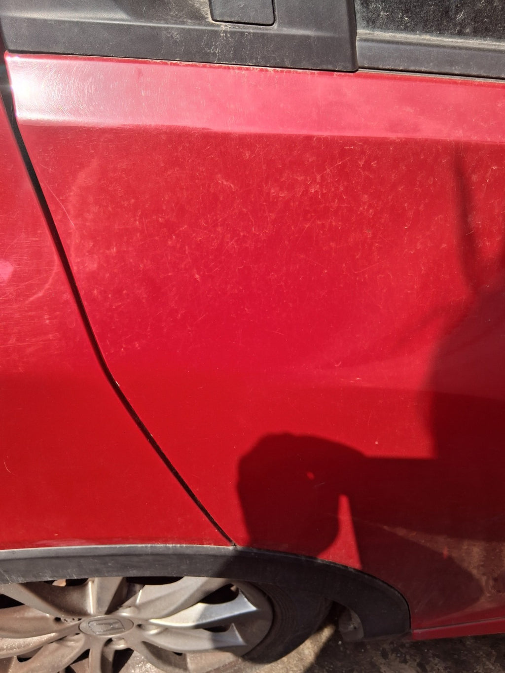 2016 HONDA CIVIC MK9 HATCHBACK OSR DRIVER SIDE REAR RIGHT BARE DOOR RED R81