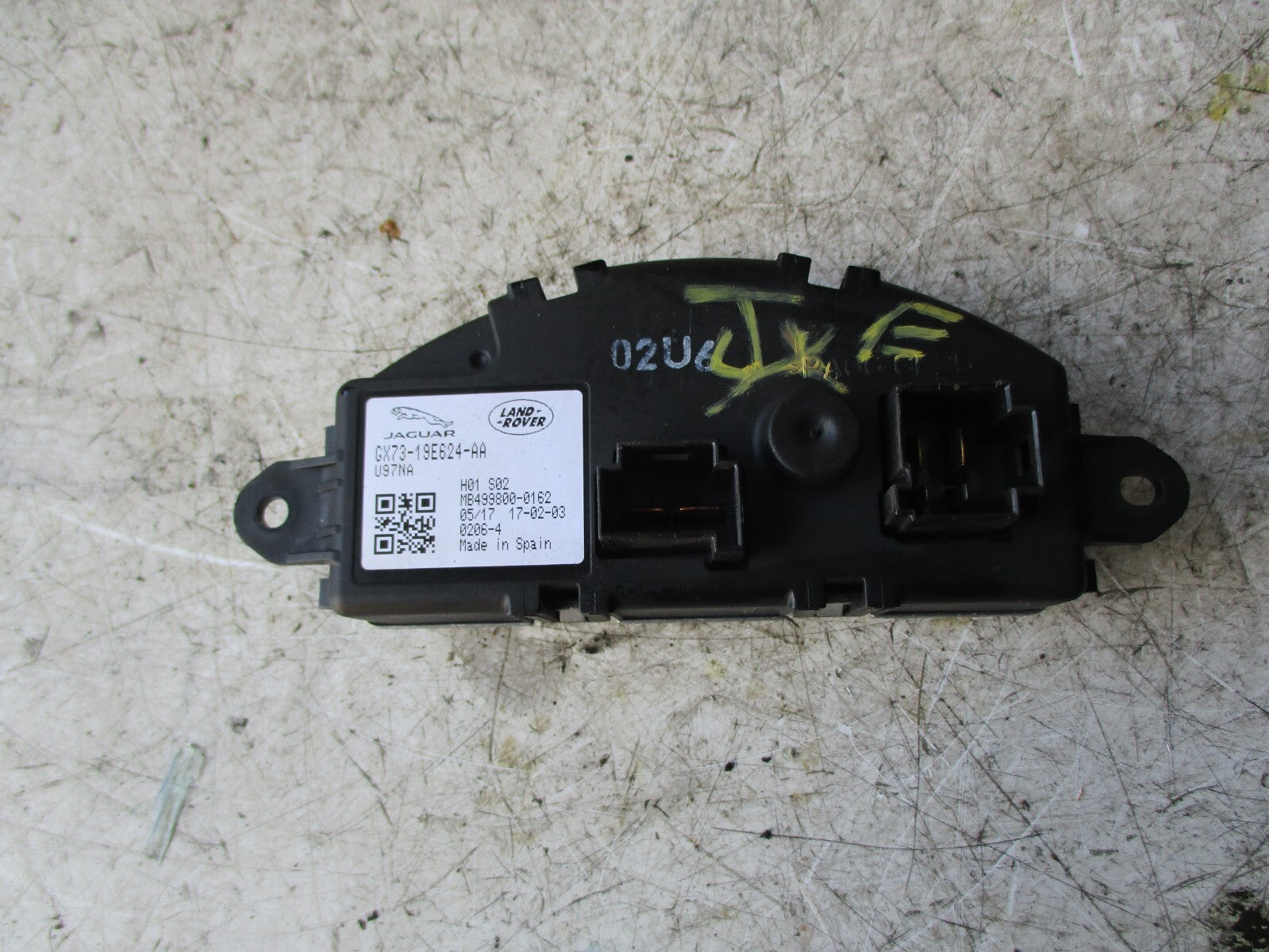 JAGUAR XE 2017 HEATER BLOWER MOTOR FAN RESISTOR GX7319E624AA