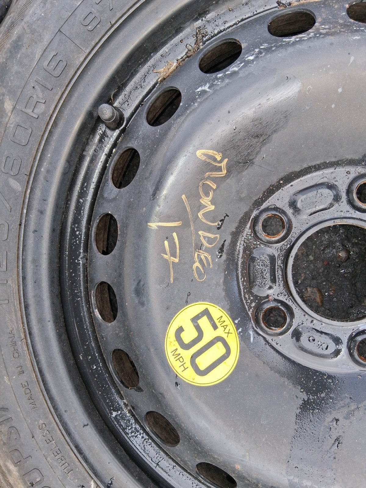 2017 FORD MONDEO MK5 16 INCH SPARE WHEEL SPACE SAVER WITH TYRE 125/80R16