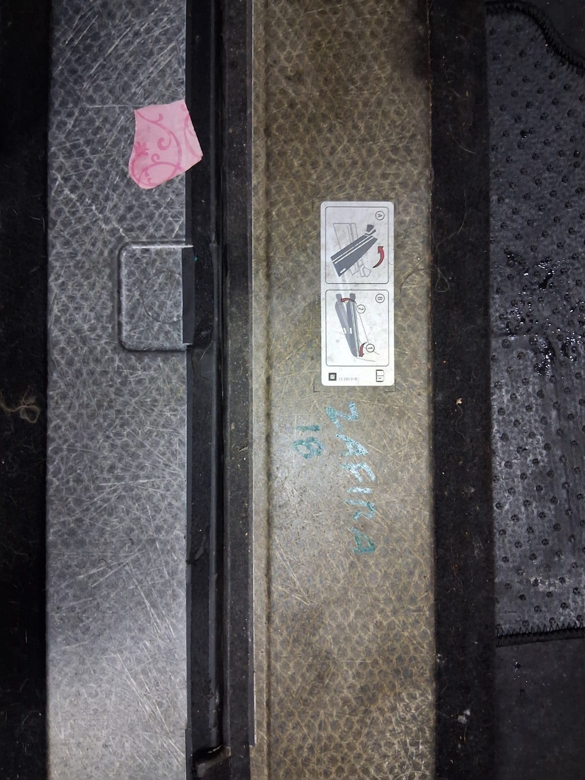2018 VAUXHALL ZAFIRA C REAR BOOT FLOOR CARPET LINER 13366364