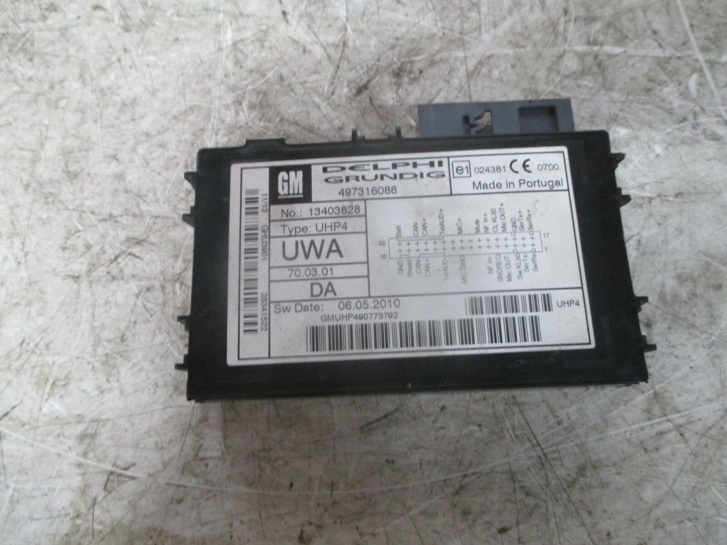 VAUXHALL CORSA D 2011 BLUETOOTH CONTROL MODULE 13403828