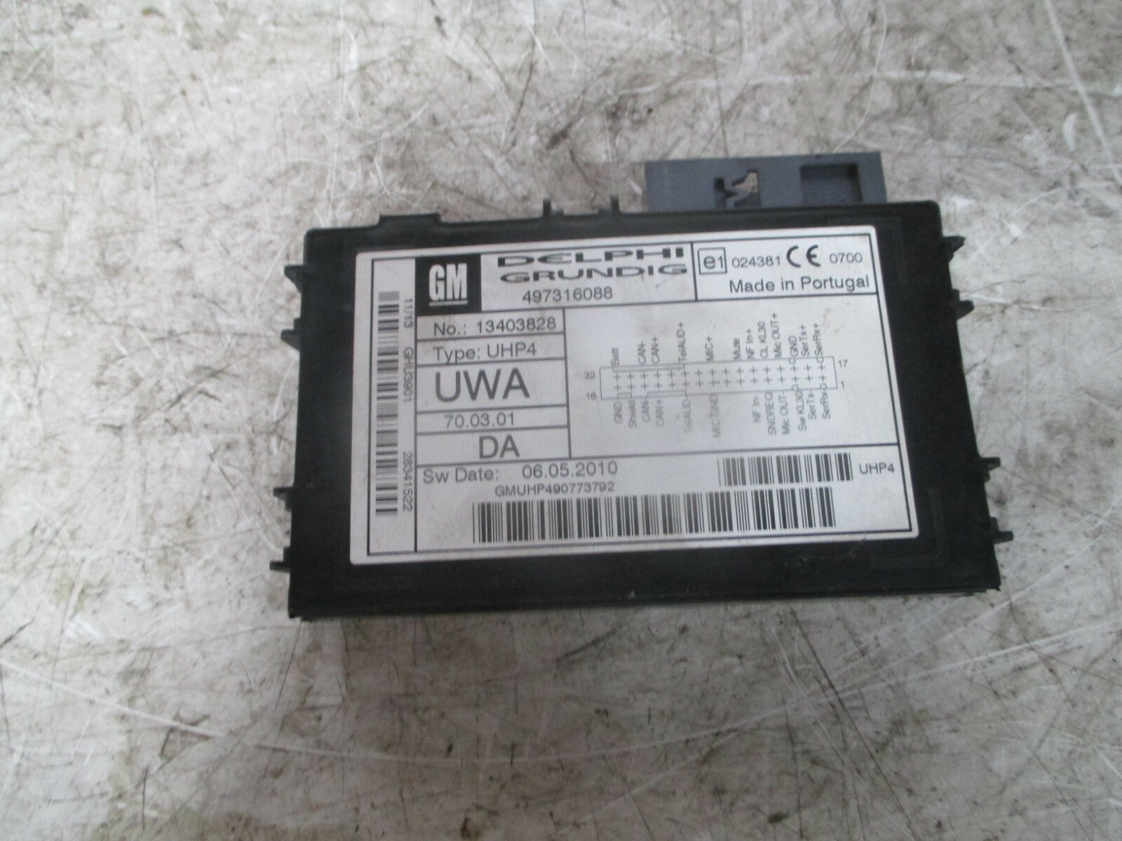 VAUXHALL CORSA D 2011 BLUETOOTH CONTROL MODULE 13403828