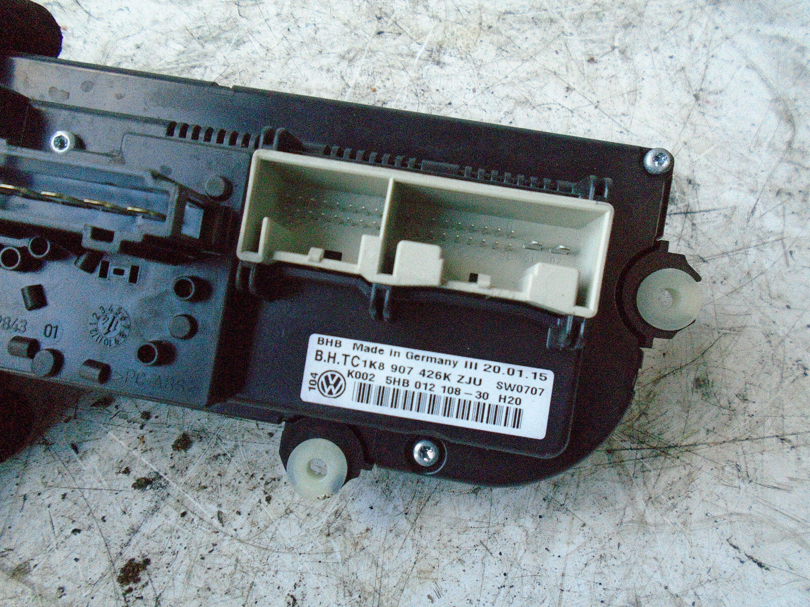 VW VOLKSWAGEN SCIROCCO 2015 HEATER AC CLIMATE CONTROL SWITCH PANEL 1K8907426