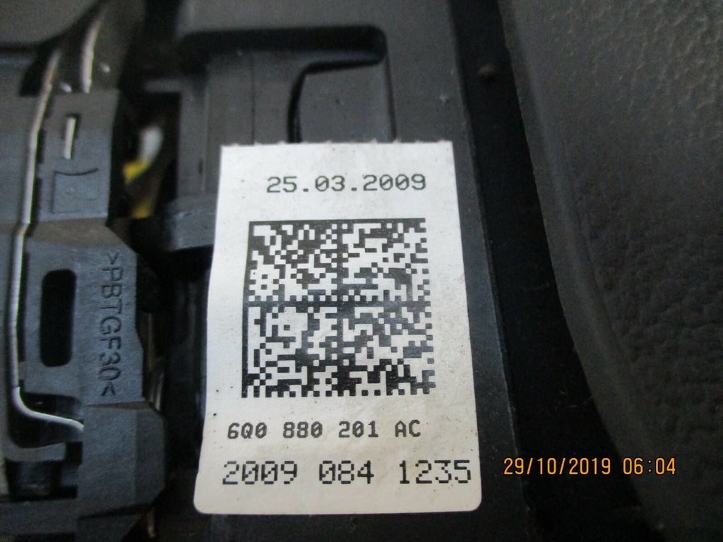 VW VOLKSWAGEN POLO 2005 DRIVING STEERING WHEEL AIRBAG UNIT 6Q0880201AC