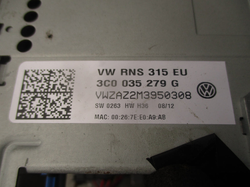 2013 VOLKSWAGEN PASSAT B7 SAT NAV RADIO CD PLAYER HEAD UNIT 3C0035279G