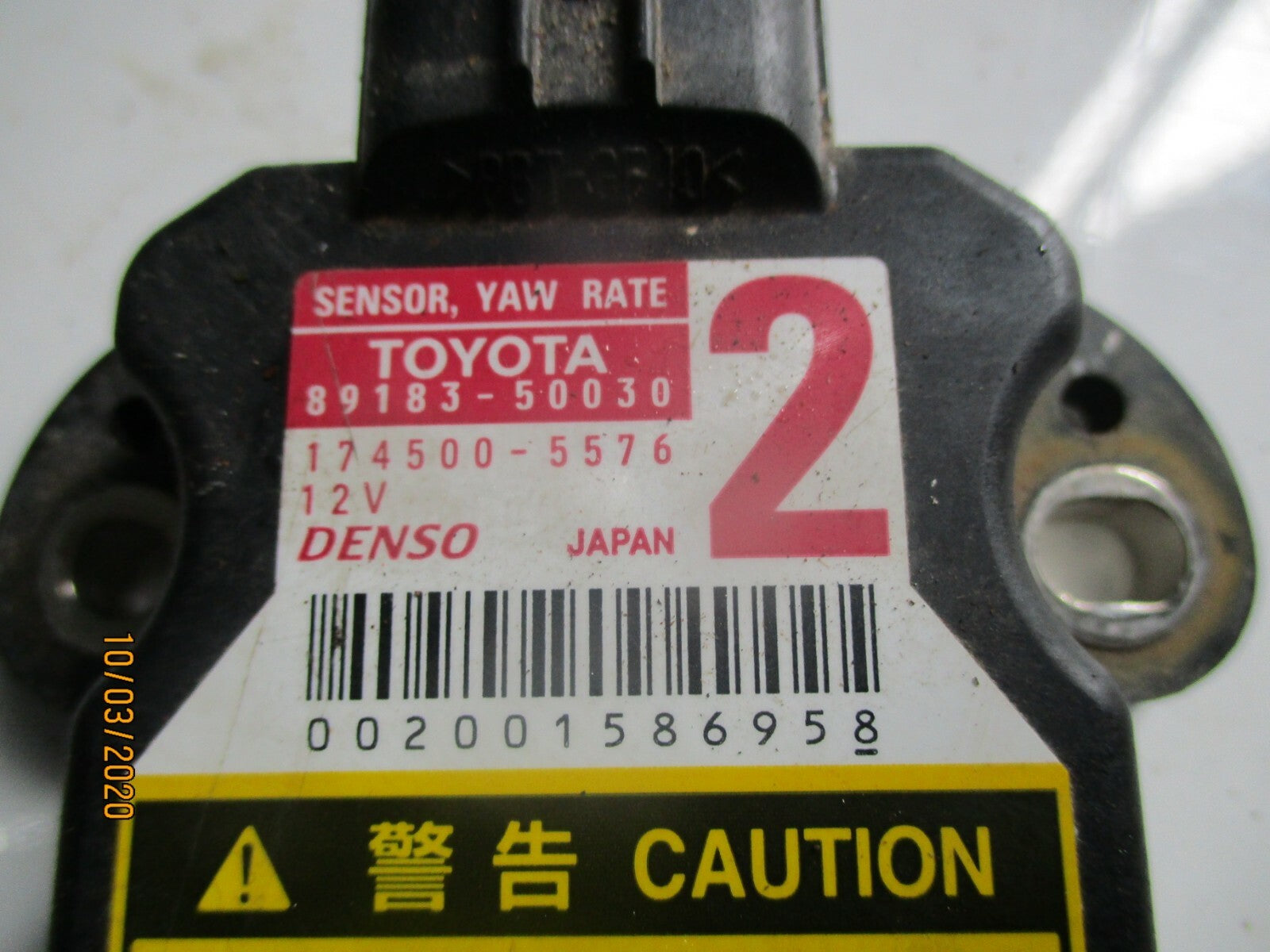 LEXUS CT 200H 2015 YAW RATE SENSOR MODULE ECU 8918350030