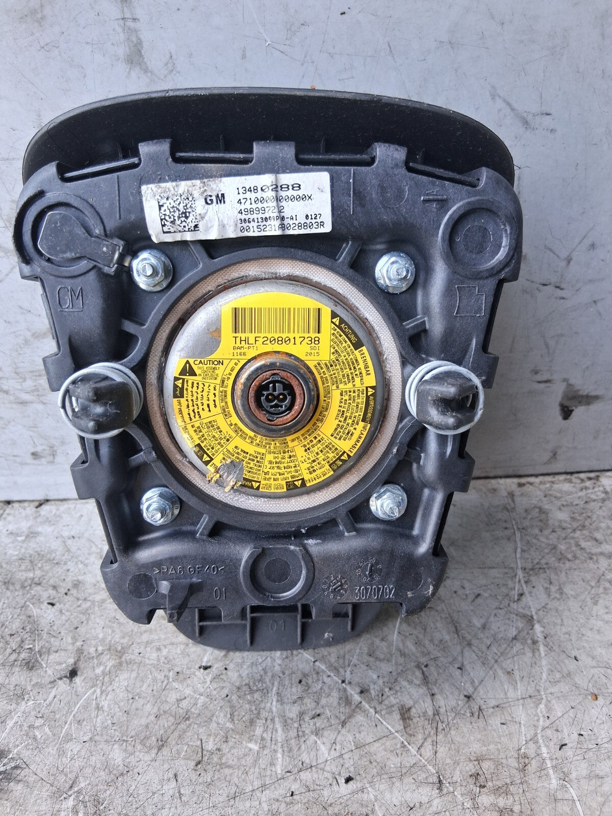 VAUXHALL ZAFIRA C 2016 STEERING WHEEL SRS AIRBAG 13480288
