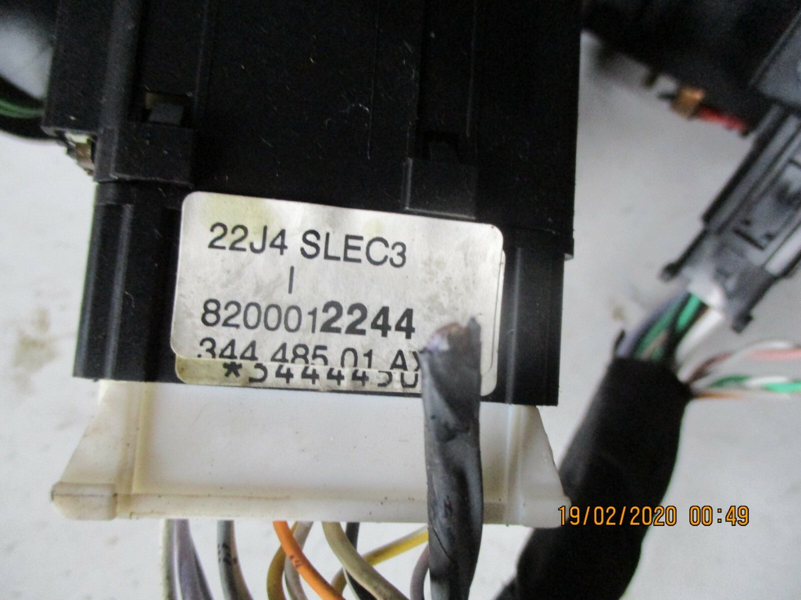 RENAULT LAGUNA MK2 2004 WIPER & INDICATOR CONTROL STALKS SWITCHES 8200012244