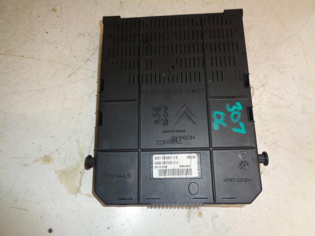 PEUGEOT 307 2006 1.6 HDI BCM BODY CONTROL MODULE UNIT 9661940280