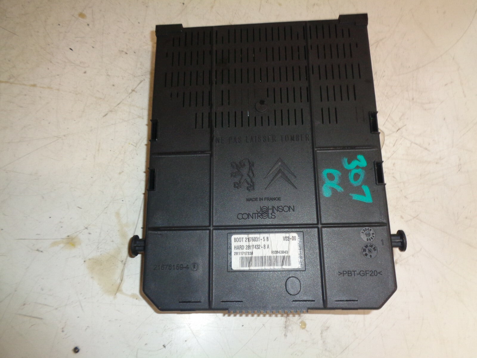 PEUGEOT 307 2006 1.6 HDI BCM BODY CONTROL MODULE UNIT 9661940280