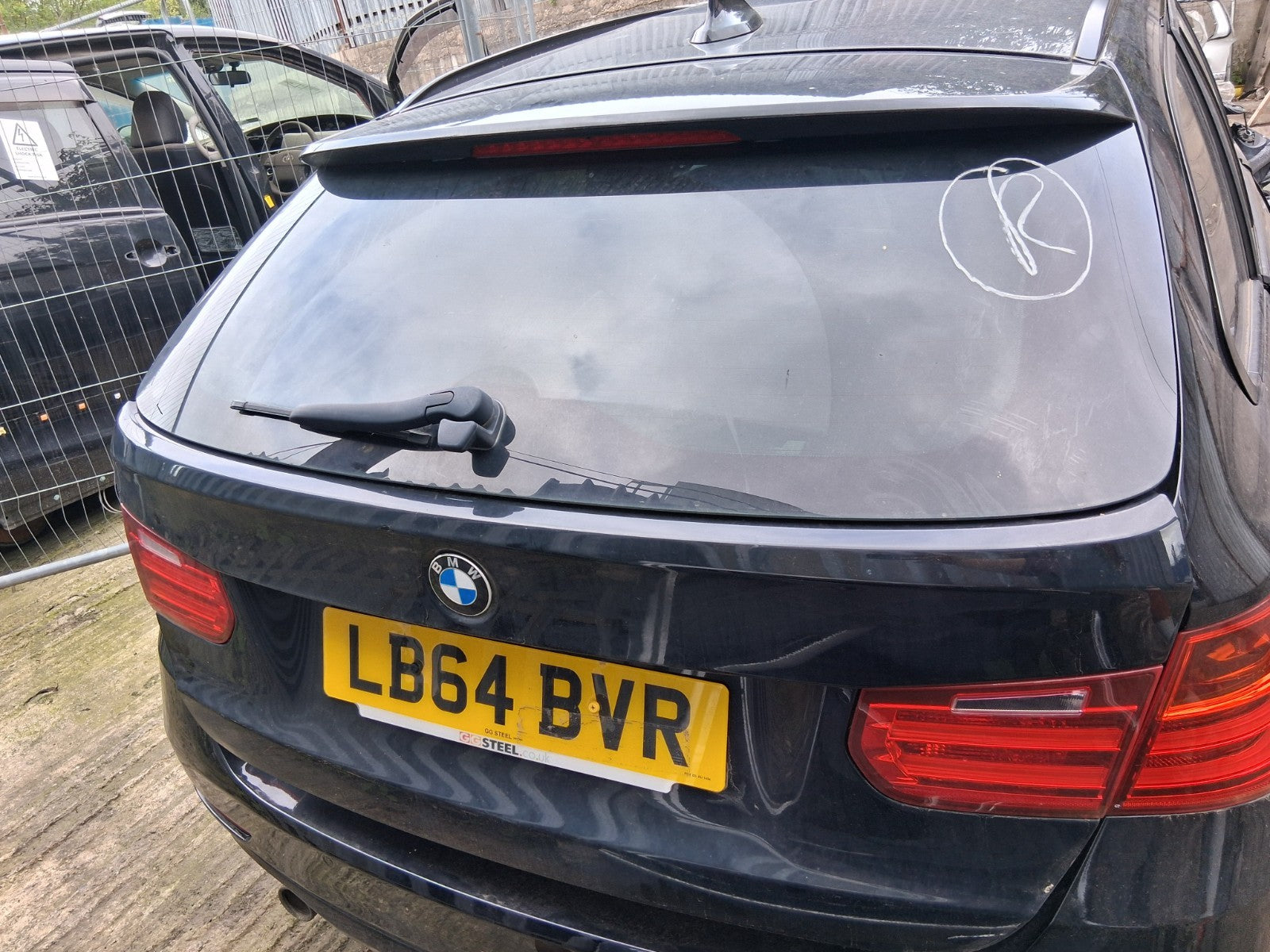 2015 BMW 3 SERIES F30 ESTATE BARE TAILGATE BOOTLID JET BLACK 668