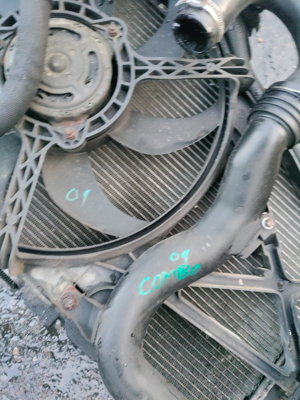 2007 VAUXHALL COMBO C 1.3 DIESEL INTER-COOLER & RADIATOR FAN RAD PACK 13193152