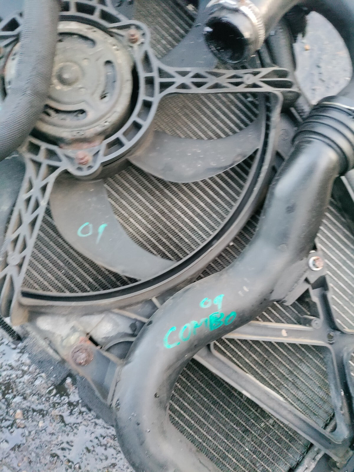 2007 VAUXHALL COMBO C 1.3 DIESEL INTER-COOLER & RADIATOR FAN RAD PACK 13193152