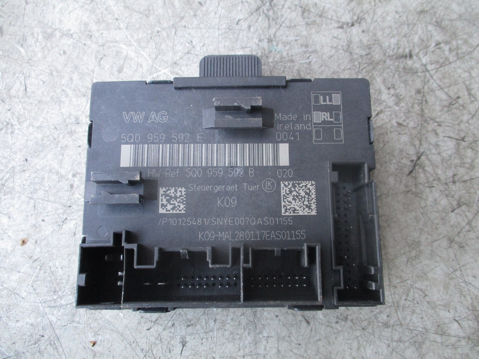 2017 VW VOLKSWAGEN GOLF MK7 NSF PASSENGER FRONT DOOR CONTROL MODULE 5Q0959592B