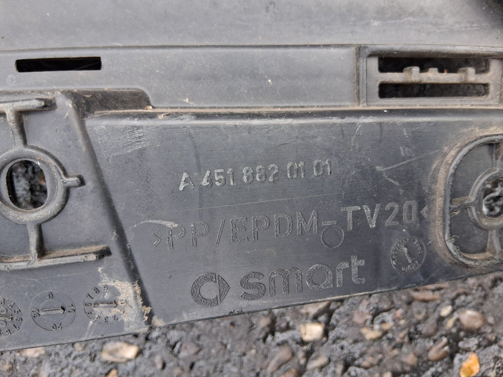2008 SMART FORTWO REAR BUMPER LEFT PASSENGER SIDE SECTION BLACK