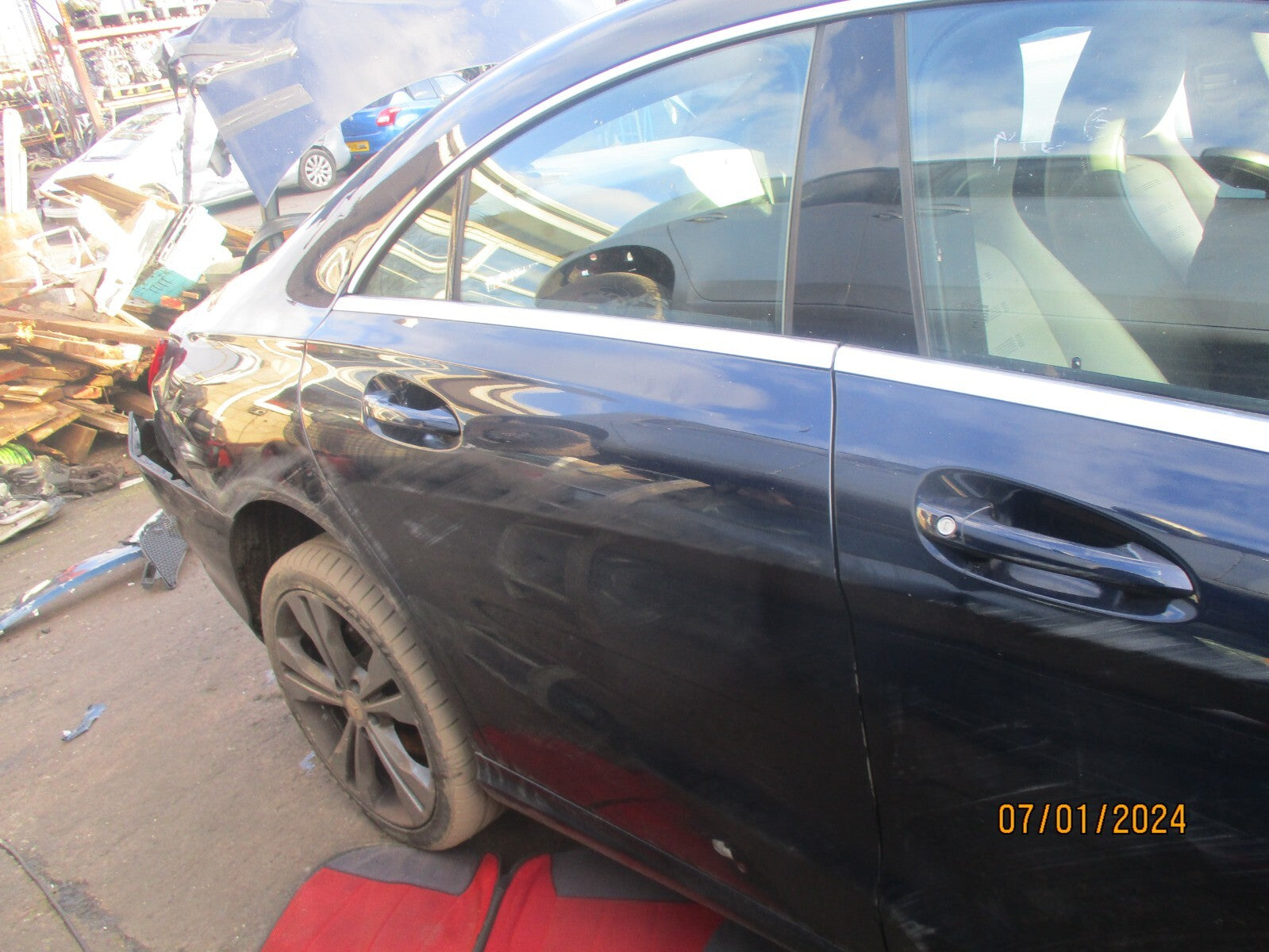 MERCEDES BENZ CLA 2016 C117 OSR DRIVER SIDE REAR DOOR MAIN WINDOW GLASS