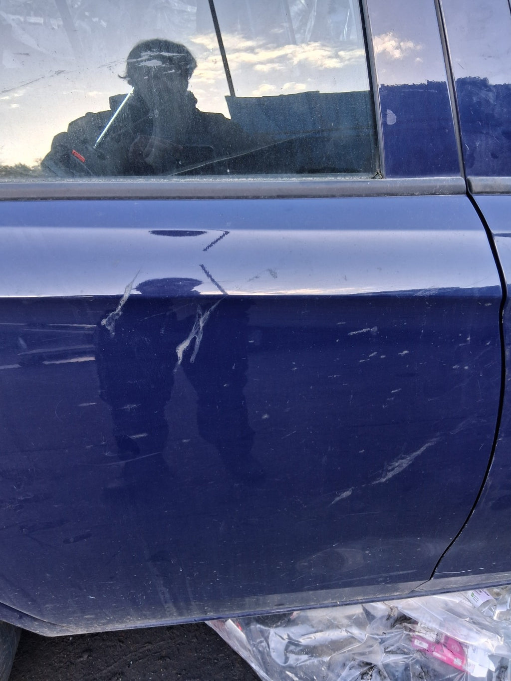 2016 VAUXHALL CORSA E OSR DRIVER SIDE REAR RIGHT COMPLETE DOOR BLUE