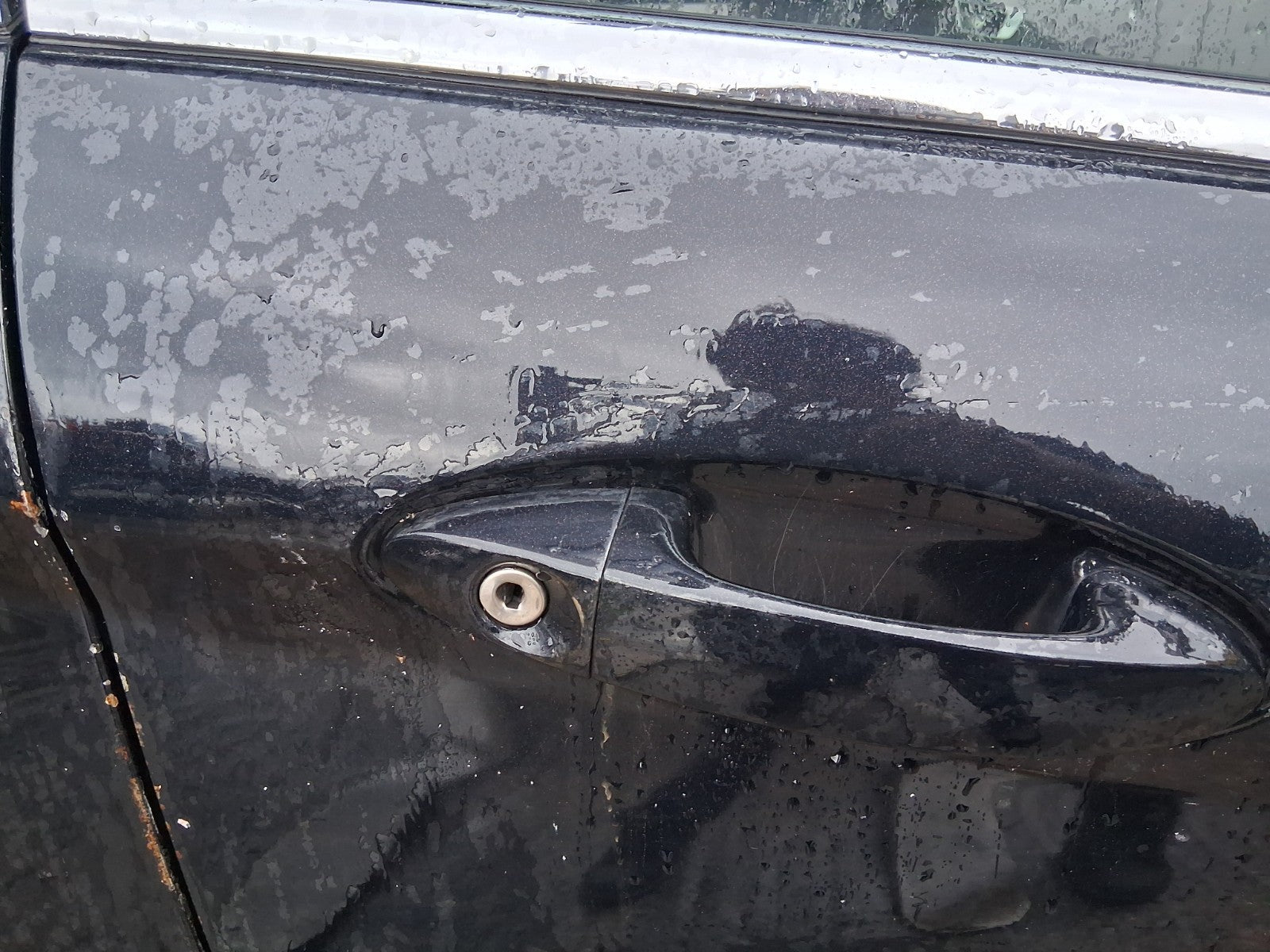 2014 FORD FIESTA MK7 OSF DRIVER SIDE FRONT RIGHT BARE DOOR PANTHER BLACK DC