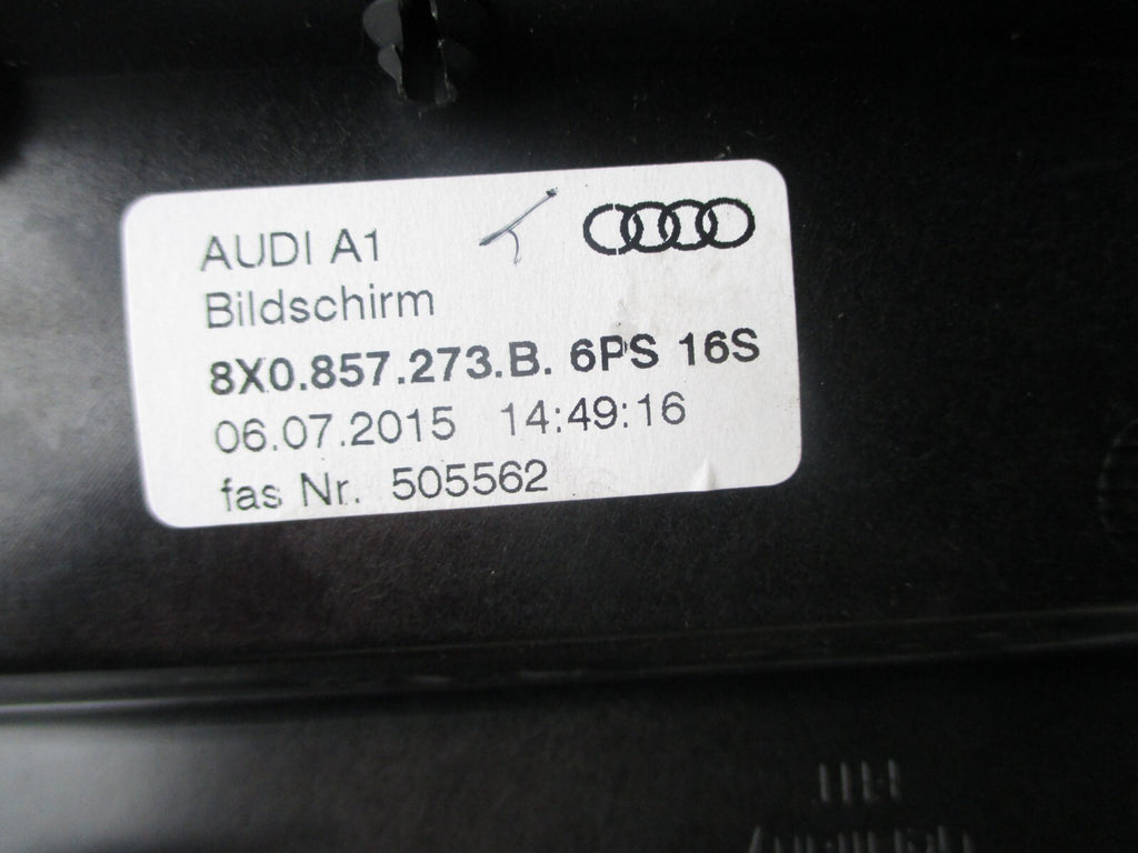 AUDI A1 8X 2014 MULTI FUNCTION DISPLAY SCREEN 8X0857273B