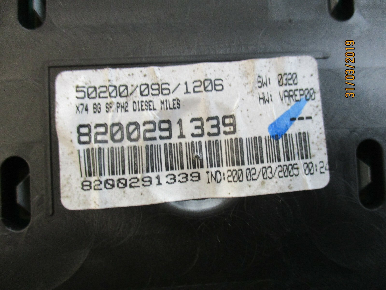 RENAULT LAGUNA MK2 2.0 DCI SPEEDO CLOCK CLUSTER SPEEDOMETER 8200291339