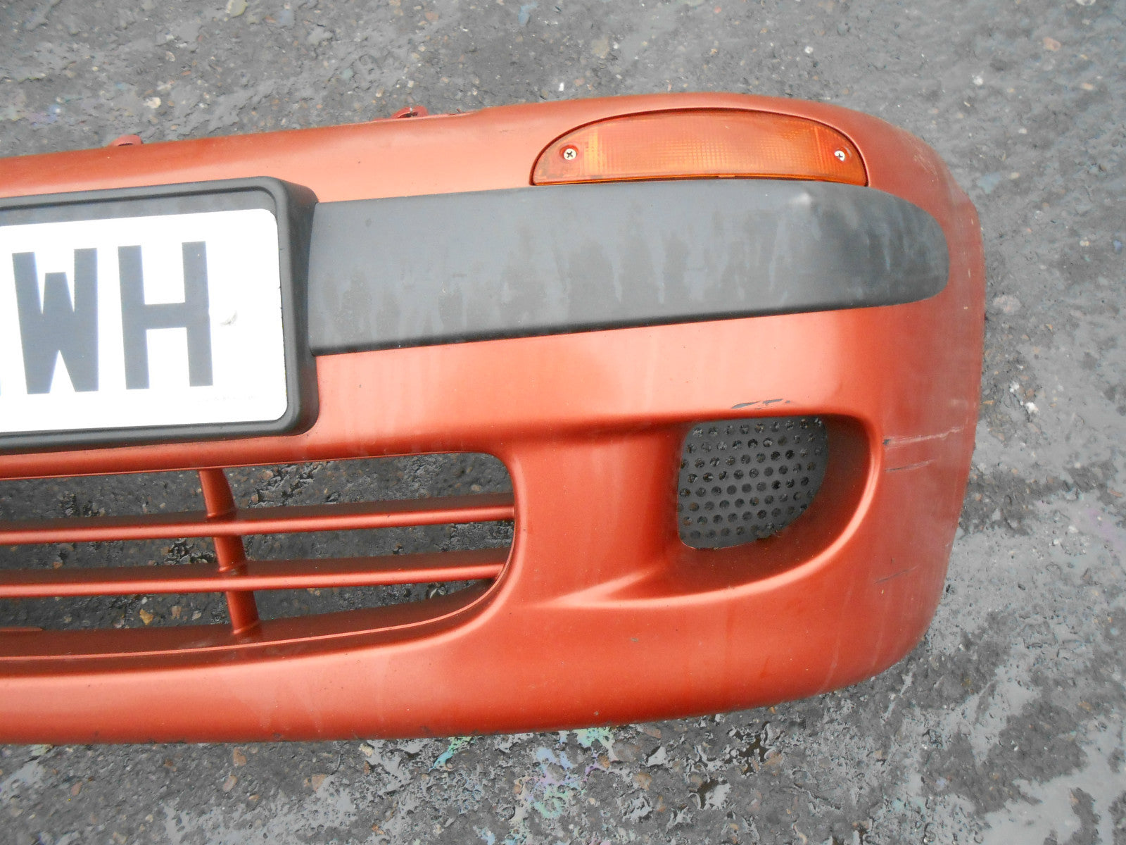 DAEWOO MATIZ 1999 COMPLETE FRONT BUMPER ORANGE