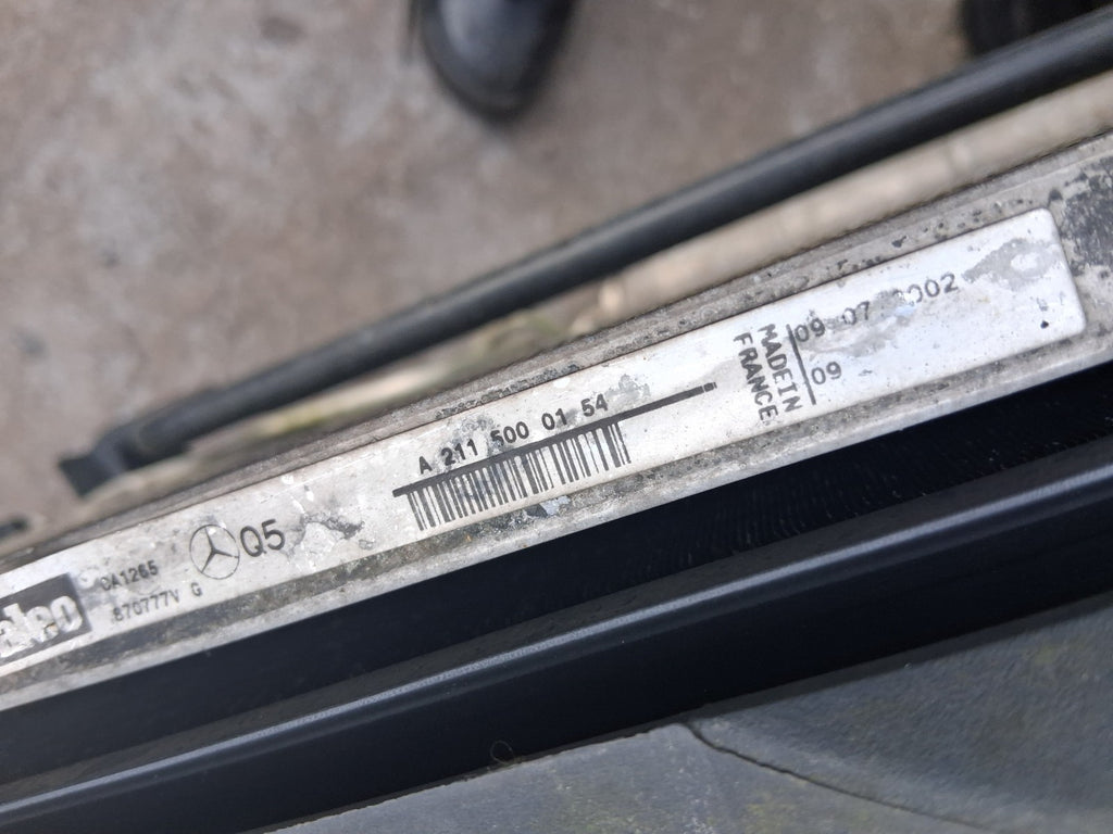 2004 MERCEDES BENZ E CLASS W211 RADIATOR RAD PACK A2115000154