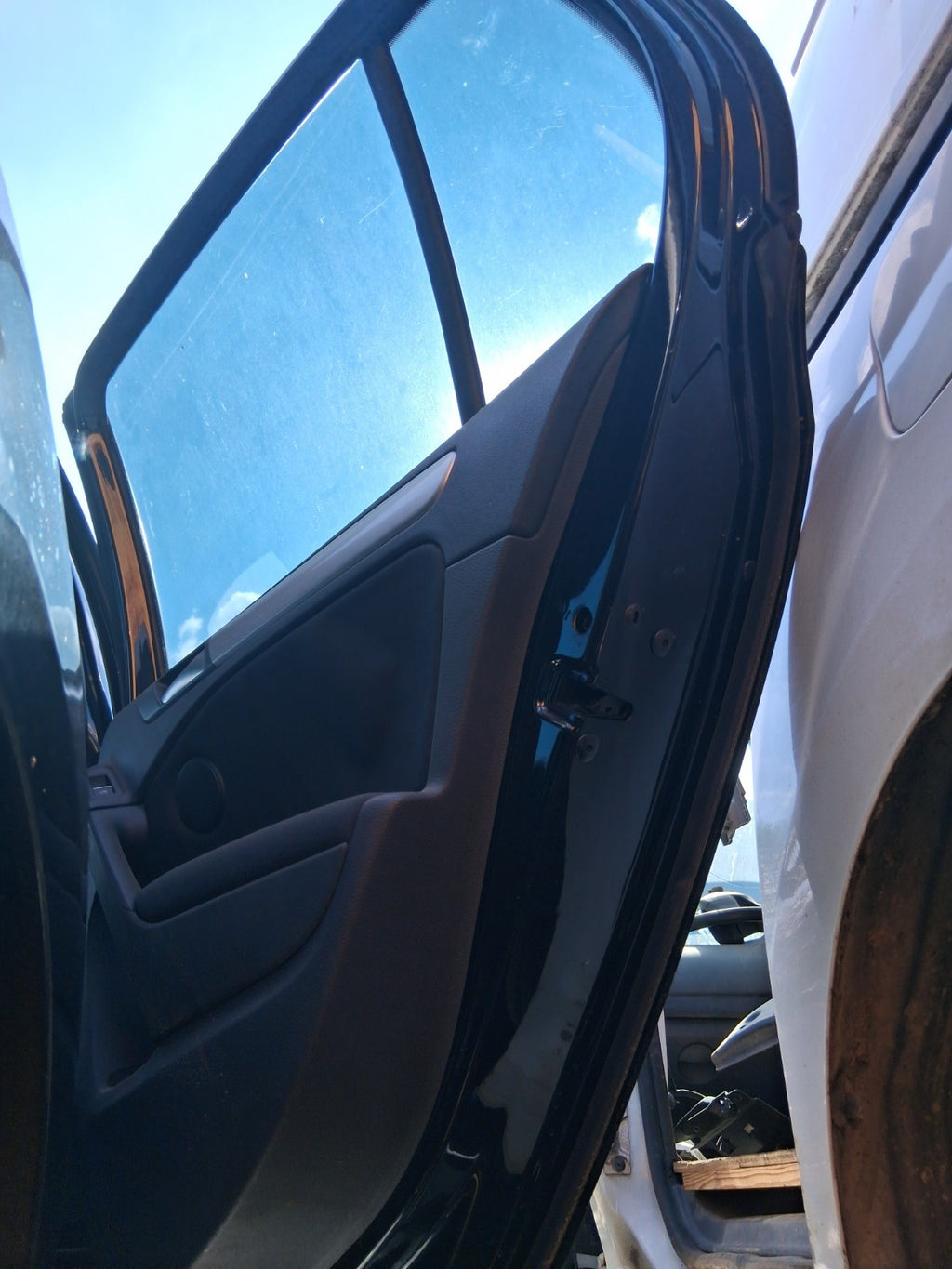 2012 VW VOLKSWAGEN GOLF MK6 OSR DRIVER SIDE REAR COMPLETE DOOR BLACK LC9X