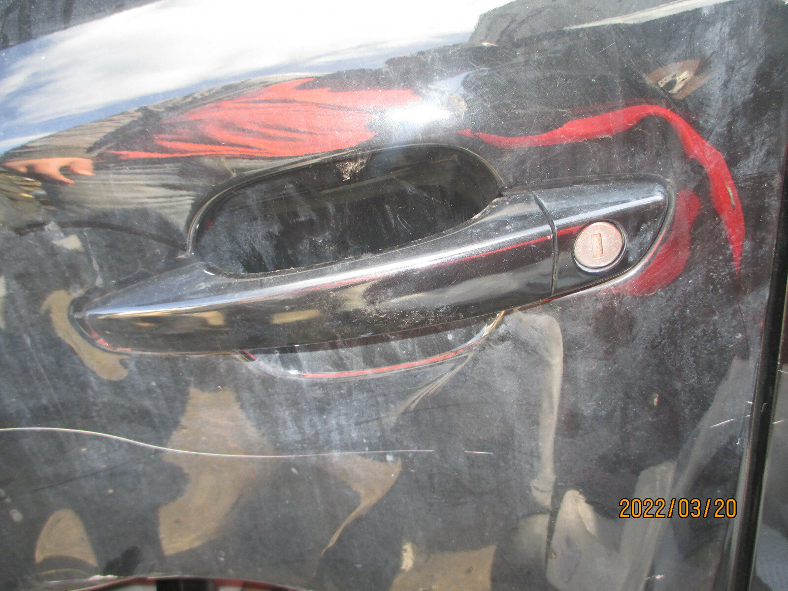 CITROEN C4 MK3 2021 NSF PASSENGER FRONT EXTERIOR DOOR HANDLE BLACK PEARL EXL
