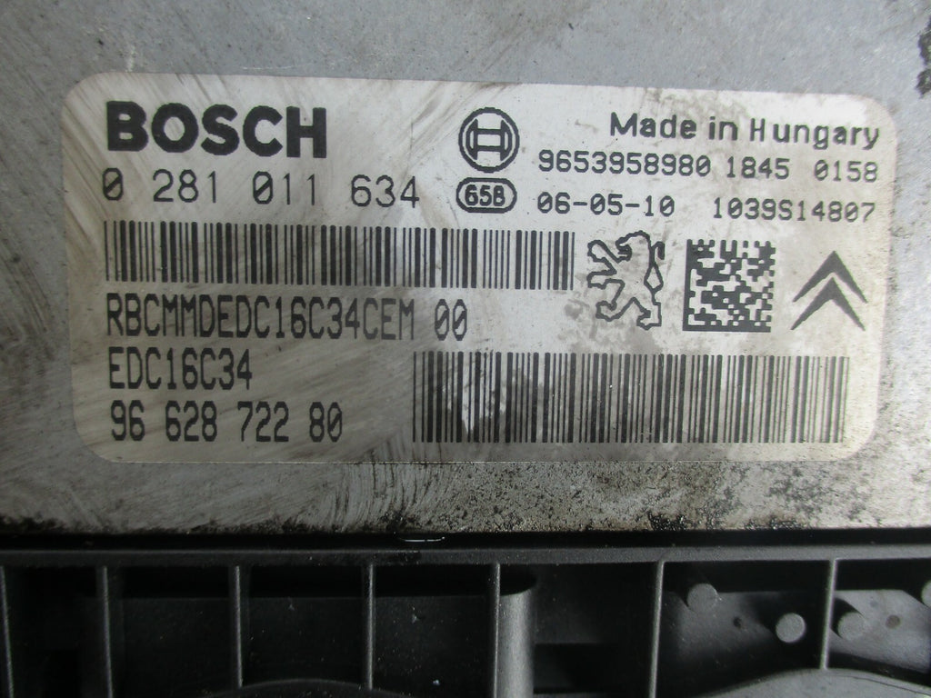 PEUGEOT 307 1.6 HDI DIESEL ENGINE CONTROL UNIT ECU MODULE 9662872280