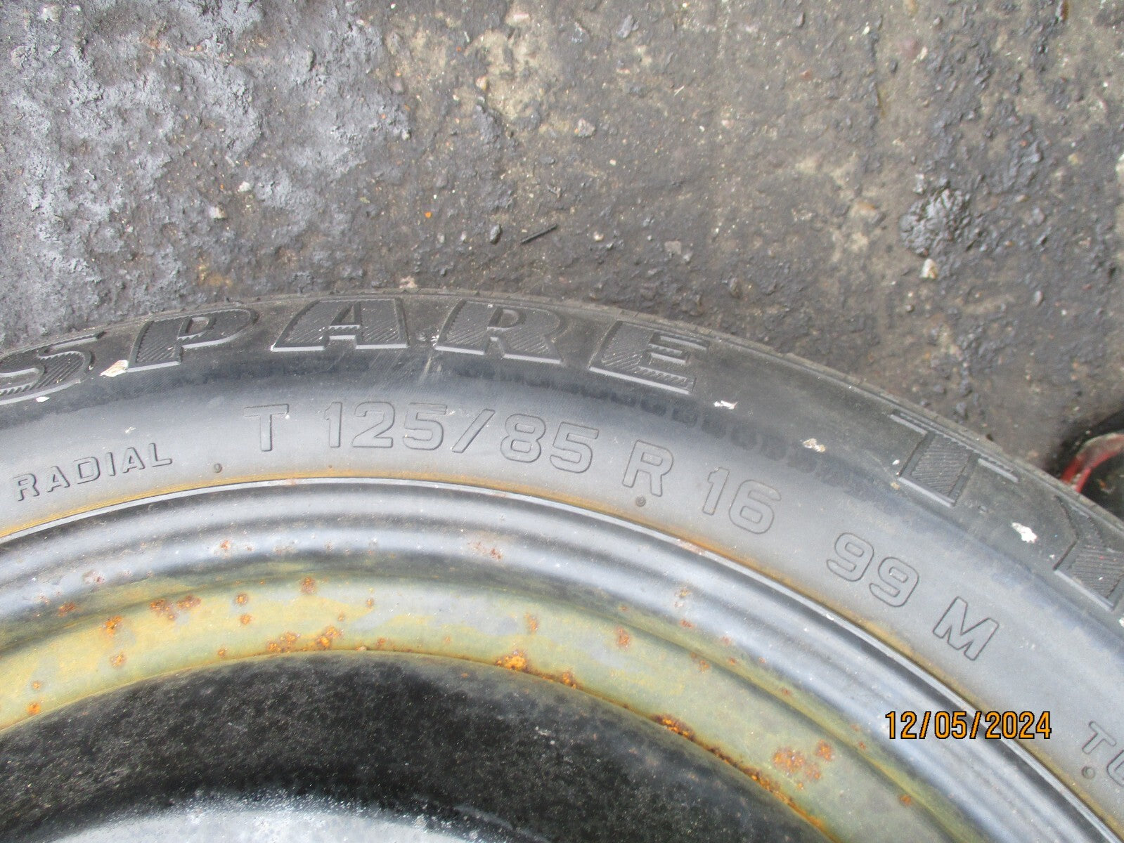 FORD FOCUS MK2 2007 SPACE SAVER WHEEL TYRE T125/85R16 125 85 16 INCH