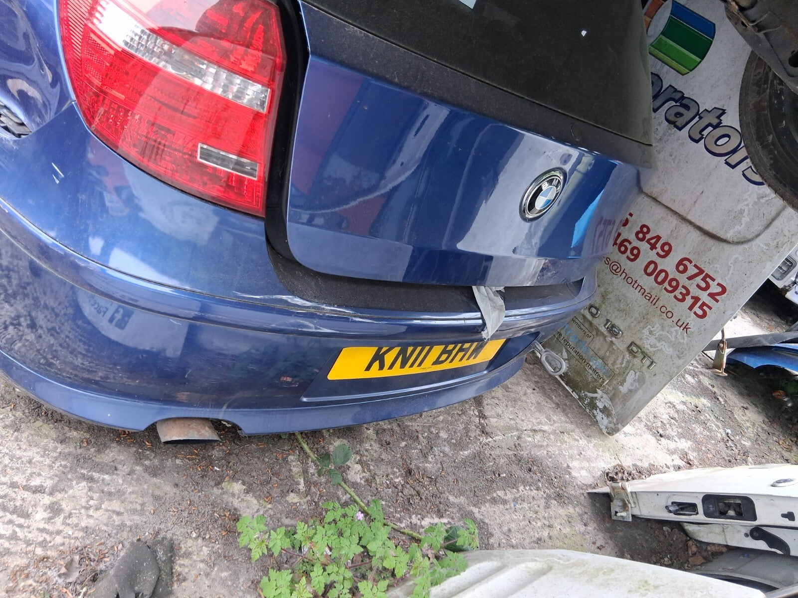 2011 BMW 1 SERIES COMPLETE TAILGATE BOOTLID DEEP SEA BLUE A76