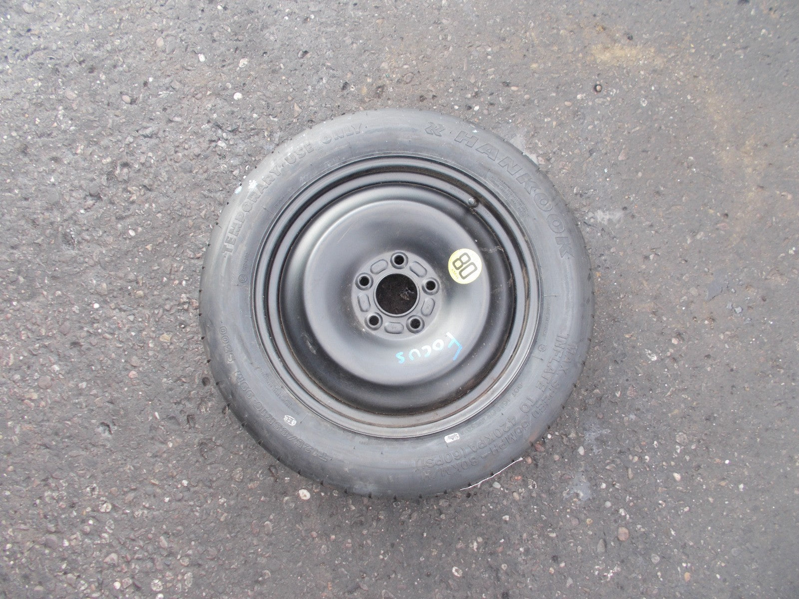 FORD FOCUS HANKOOK 5 STUD 16 INCH SPARE STEEL WHEEL 125/85 R16 1S71MH 09345