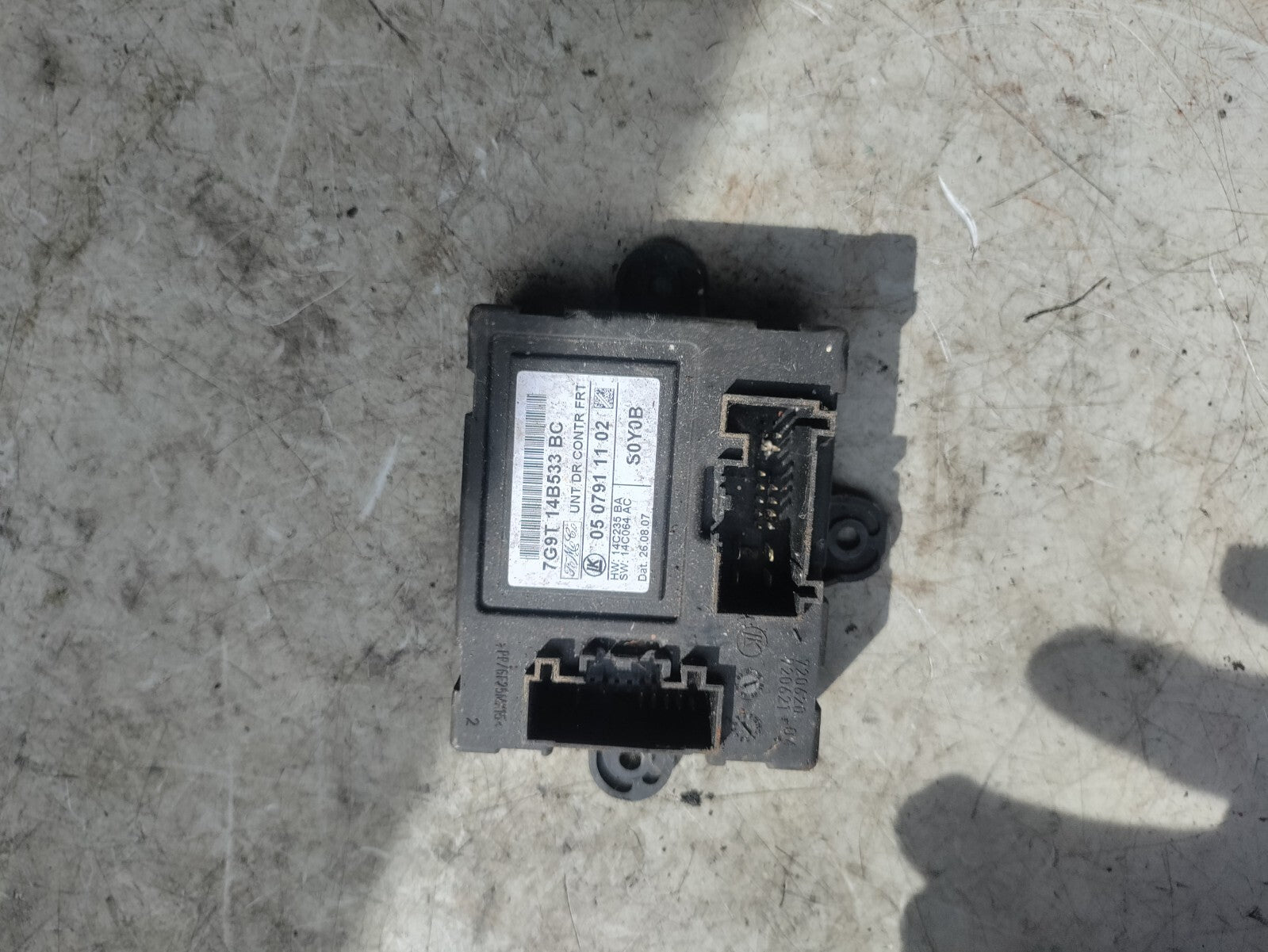 FORD MONDEO MK4 2007 OSF DRIVER SIDE DOOR MODULE 7G9T14B533BC