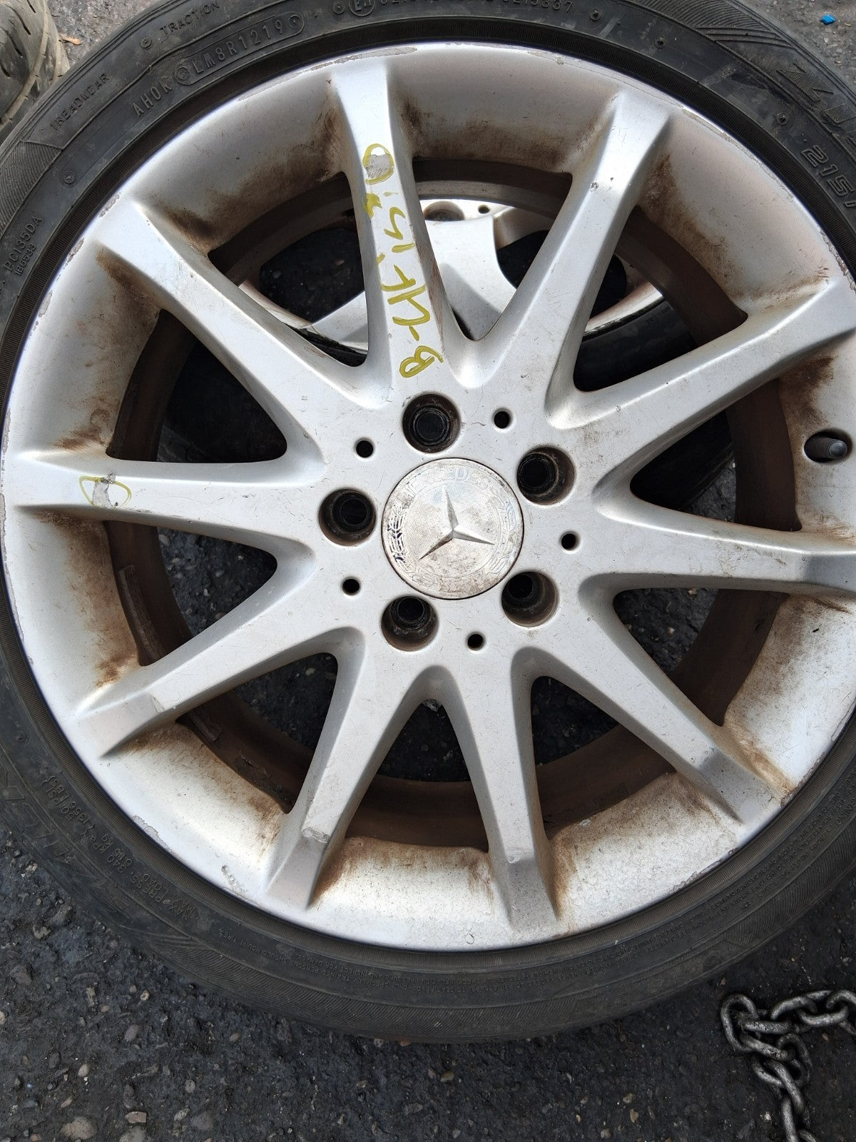 2008 MERCEDES B CLASS W245 17 INCH ALLOY WHEEL WITH TYRE 215/45R17