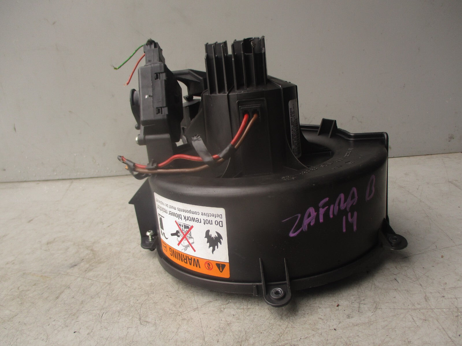 2014 VAUXHALL ZAFIRA B HEATER BLOWER MOTOR 309368000