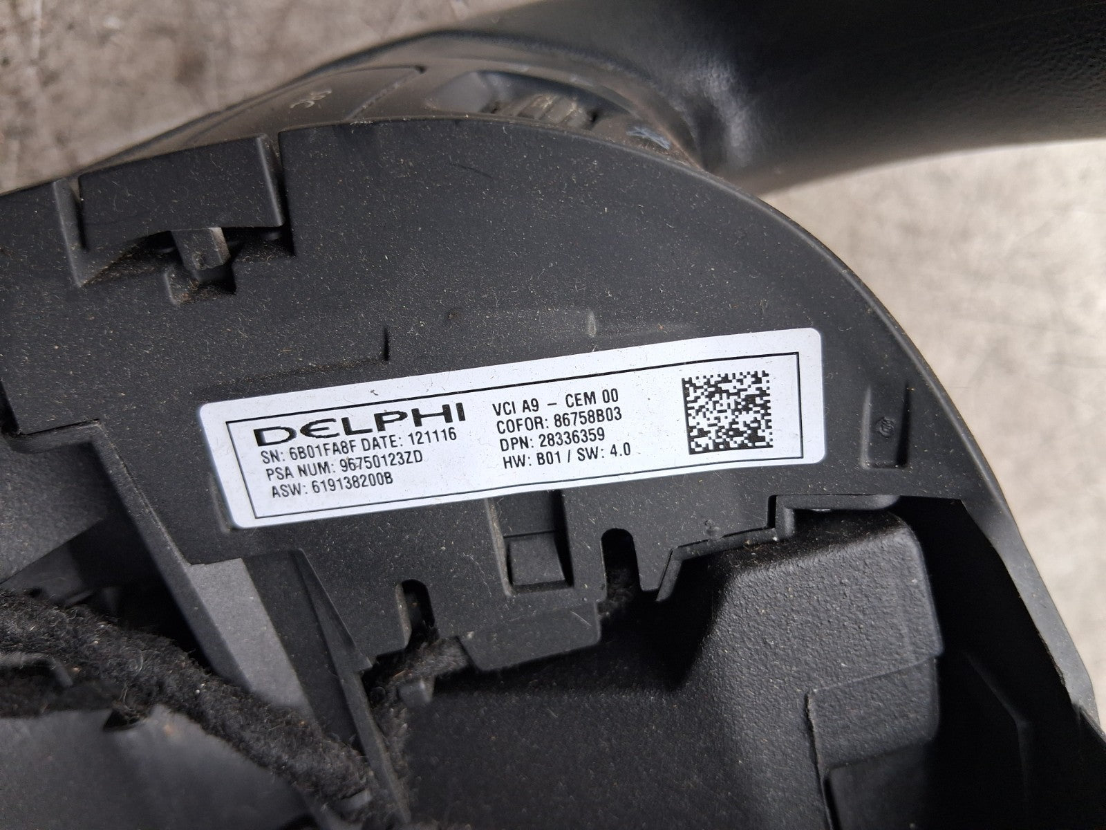 2012 PEUGEOT 208 MULTIFUNCTIONAL STEERING WHEEL BLACK 96750123ZD