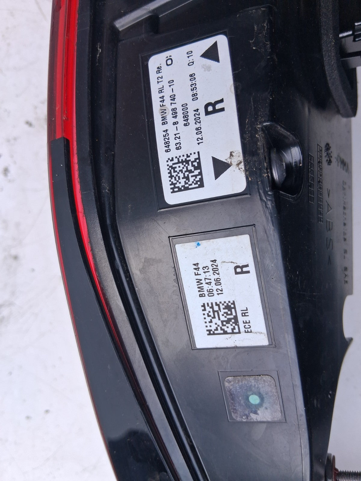 2024 BMW 2 SERIES F44 COUPE M SPORT OSR DRIVER SIDE REAR RIGHT INNER TAIL LIGHT
