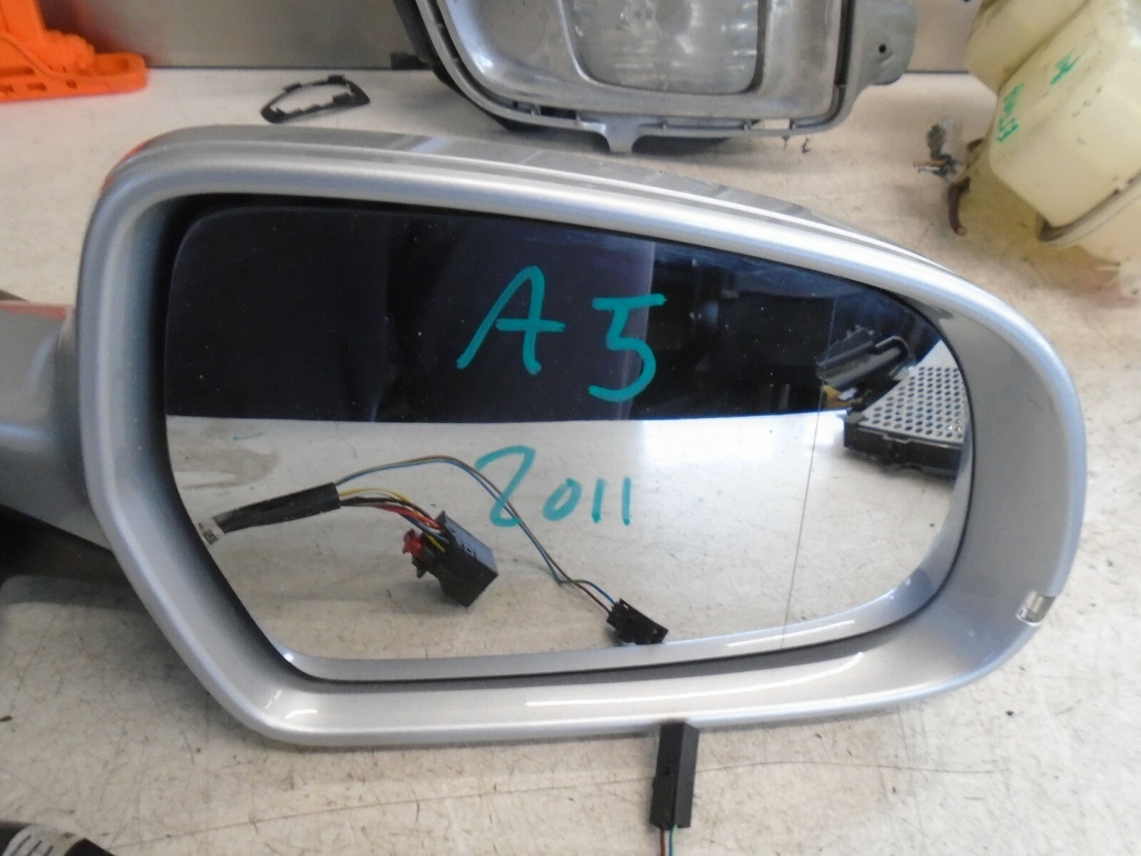 AUDI A5 2011 MK1 OSF FRONT DRIVER SIDE GREY WING MIRROR