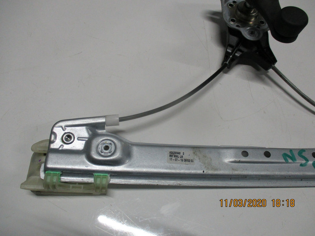 VAUXHALL VIVA 2017 NSR PASSENGER SIDE REAR MANUAL WINDOW REGULATOR 42439348