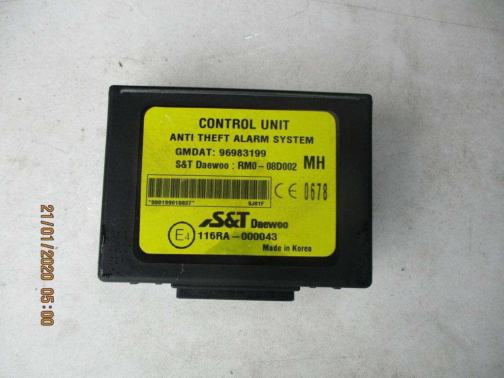 CHEVROLET MATIZ MK2 2009 ANTI THEFT ALARM SENSOR MODULE UNIT 96983199