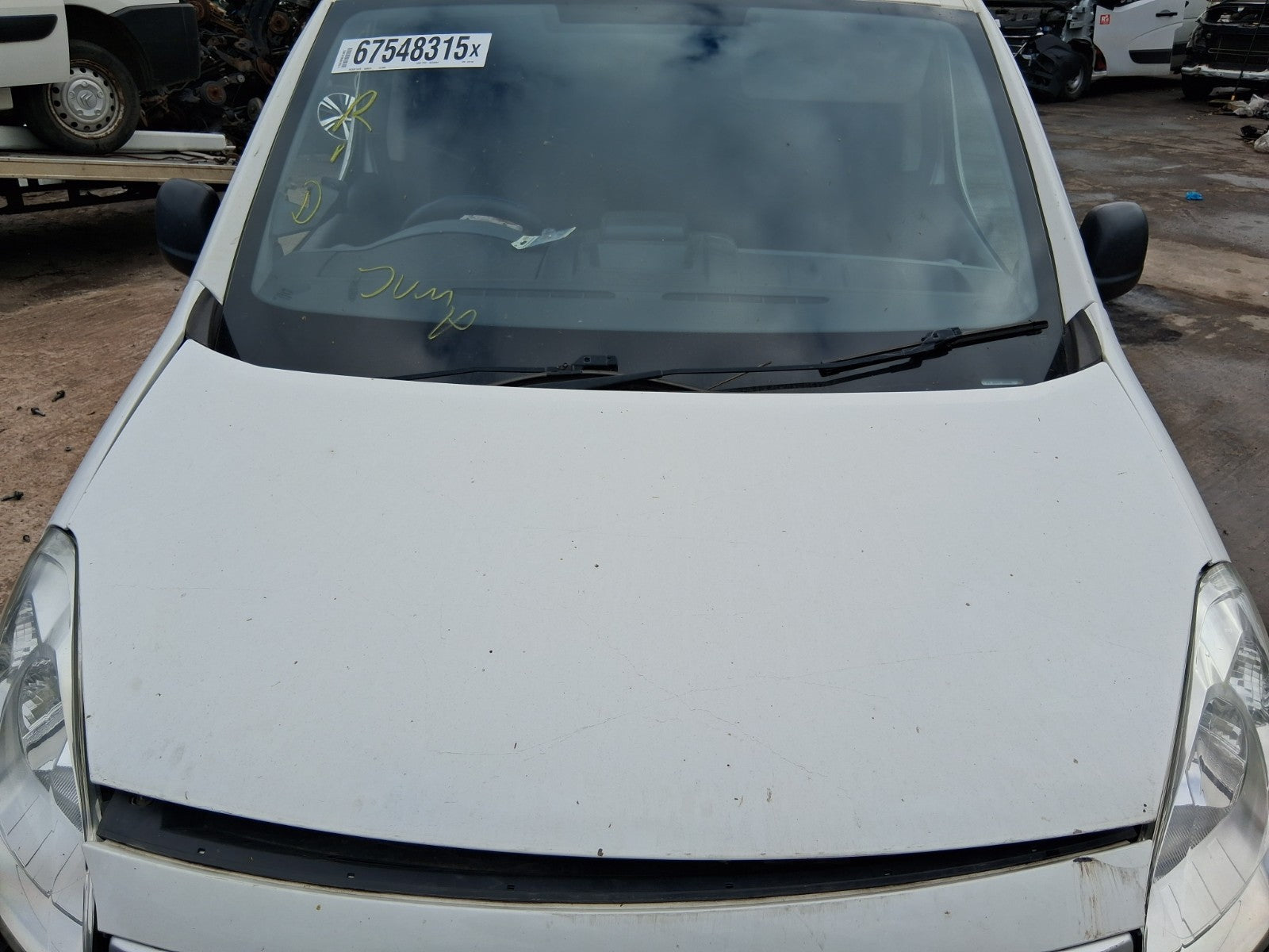 2017 PEUGEOT PARTNER MK2 FRONT BONNET HOOD PANEL WHITE