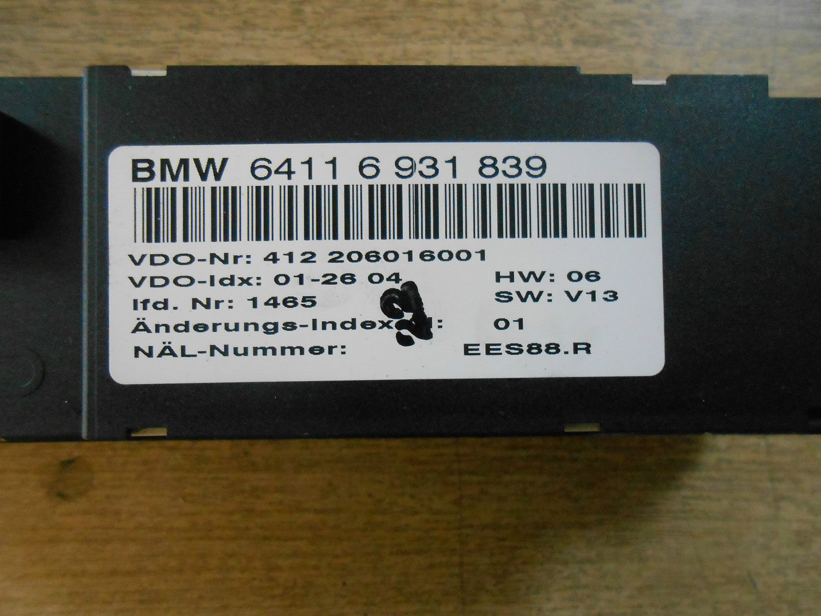 BMW 3 SERIES E46 2003 MANUAL HEATER CONTROL PANEL BLACKI 6931839
