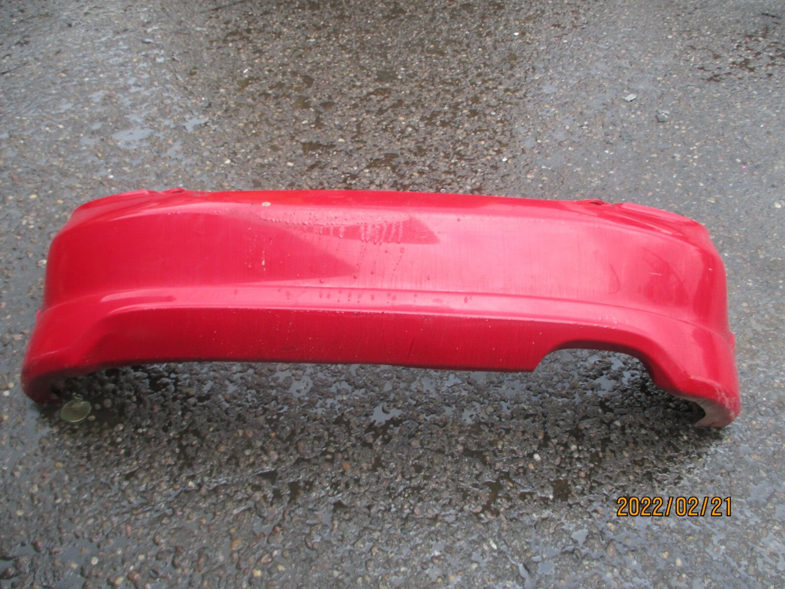 HONDA CIVIC MK7 SPORT 2005 COMPLETE REAR BACK PLASTIC BUMPER RED