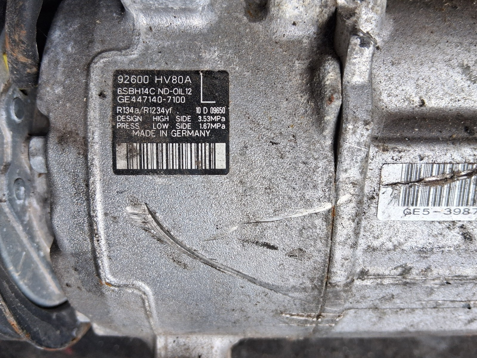 2020 NISSAN QASHQAI J11 1.5 DIESEL AIR CON AC COMPRESSOR PUMP 92600HV80A