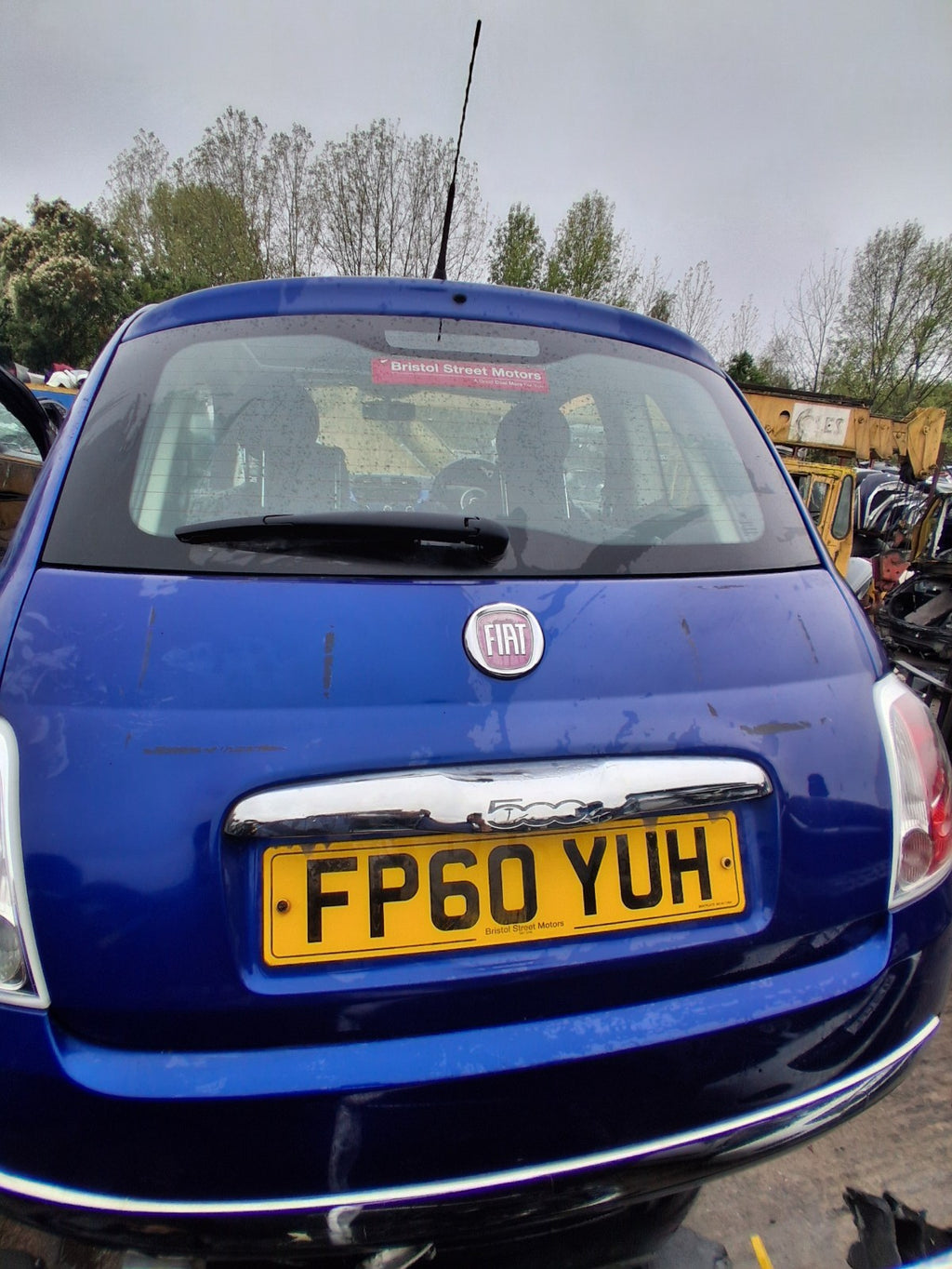 2010 FIAT 500 LOUNGE MK1 COMPLETE TAILGATE BOOT LID BLU MAGNETICO 599/A