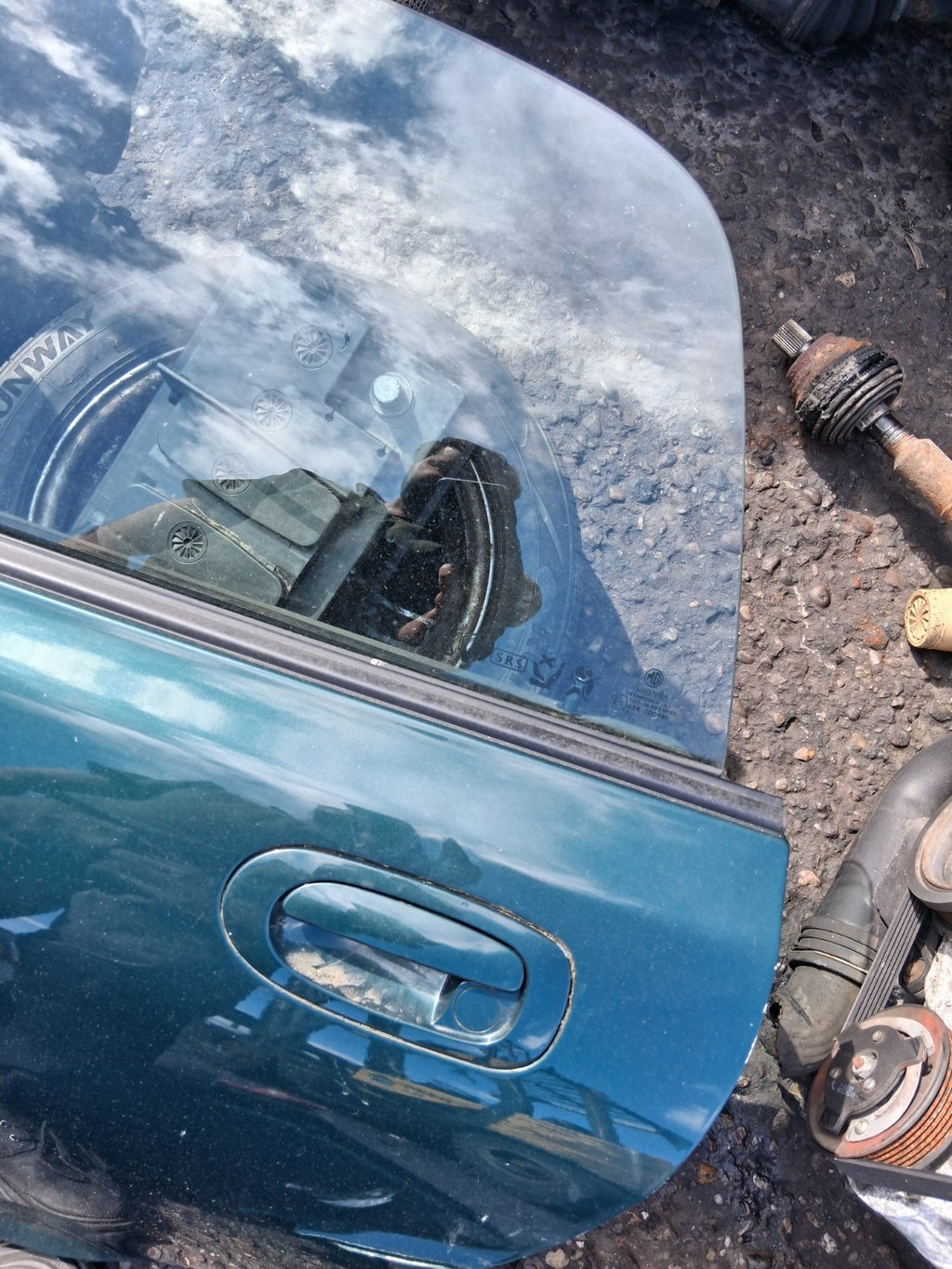 MG MGF 1996 MK1 NSF PASSENGER SIDE FRONT LEFT COMPLETE DOOR GREEN