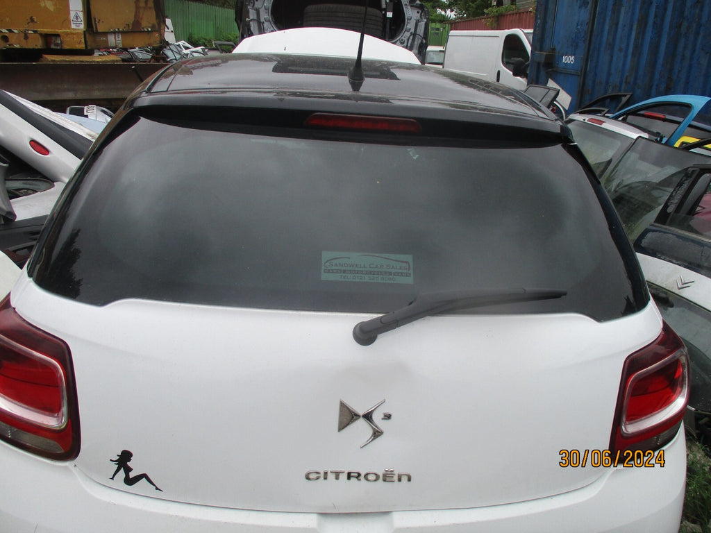 2011 CITROEN DS3 REAR COMPLETE TAILGATE BOOTLID POLAR WHITE EWP